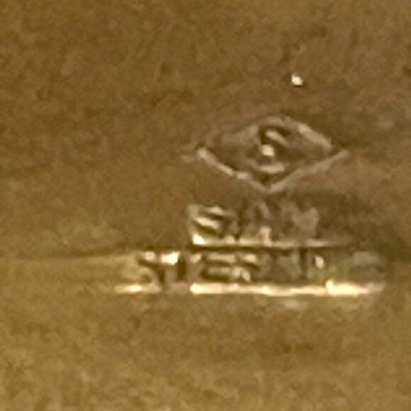 Siam Sterling Silver Hinged Bangle Bracelet VTG Octagon Floral Etched Art Deco - Picture 4 of 10